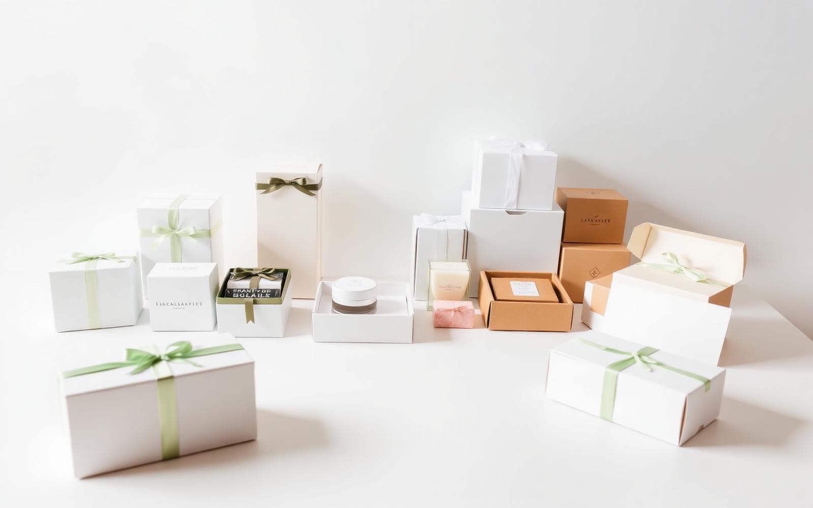 Collection of custom printed packaging boxes